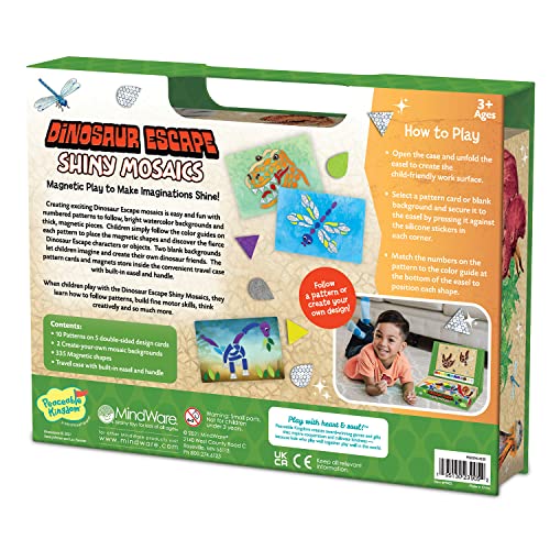 Peaceable Kingdom Dinosaur Escape Shiny Mosaics, Multicolor, Medium - Image 4