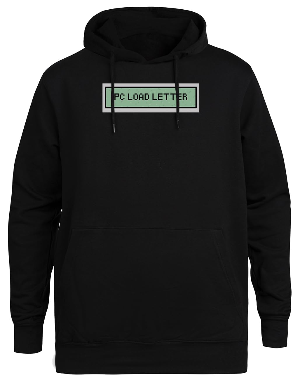Pc Load Letter Unisex Czarna Bluza Ekologiczna z Kapturem Unisex Black Hoodie Eco-Friendly Hooded Jacket