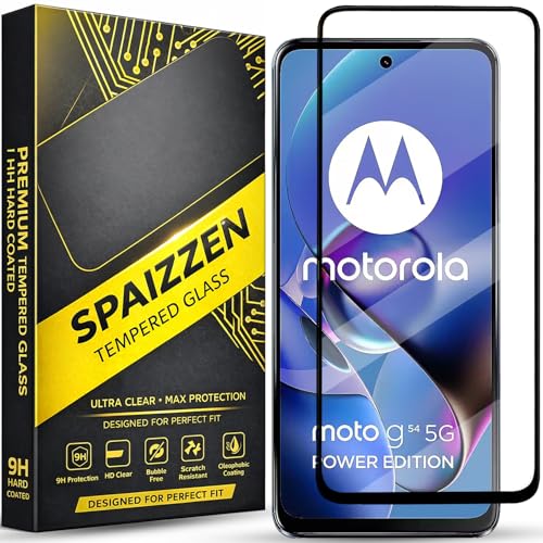 Image of Military-Grade Tempered Glass Screen Protector Compatible for Motorola Moto G54 Power /Moto G54 Power with Edge to Edge Coverage and Easy Self Installation kit