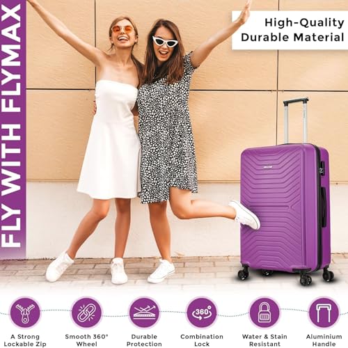 55x35x20 Cabin Suitcase Carry on Suitcase Hard Shell Hand Luggage Cabin Bag Case Approved For Ryanair EasyJet 2 Small Fits 8kg 10kg 35 Litre Capacity + 3 Digit Lock + Telescopic Handle Cabin Luggage - Image 6