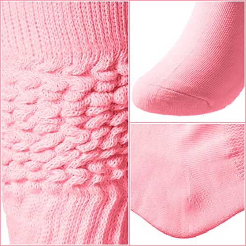 JaGely 6 Pairs Women's Long Slouch Socks - Soft Thick Stacked Scrunchie Socks Size 9-11, 6 Neon Colors Bulk4