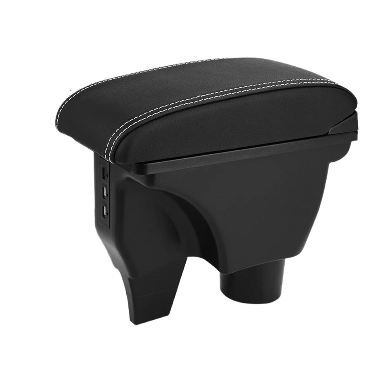 Ggwqoops Car Armrests For TOYOTA For Yaris For Vitz Car Armrest Box Accessories Interior Parts Details Storage Retrofit Armrest Box(B3 White line Corium)