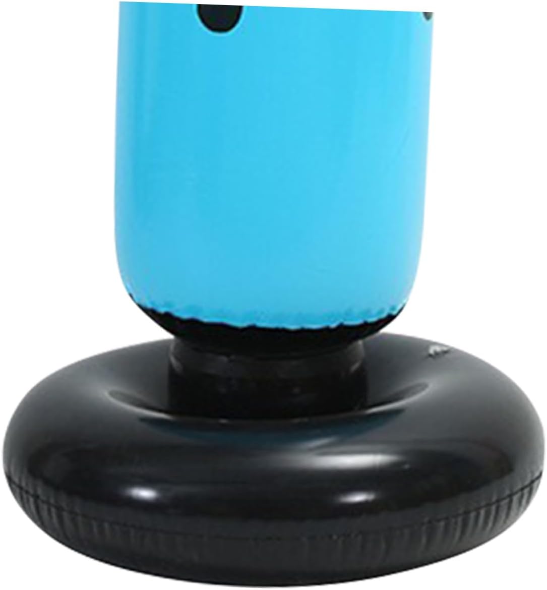Inflatable Boxing Punch Bag for Adults, Thickened Tumbler Design, Stable Training Fitness Bag for Home Kickboxing and MMA Practice, Blue