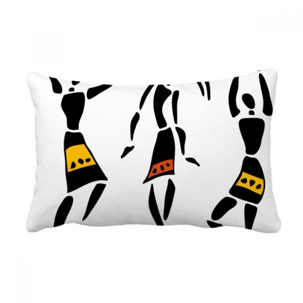Coussin Afrique noire danse primitive cadeau ideal deco salon ethnique