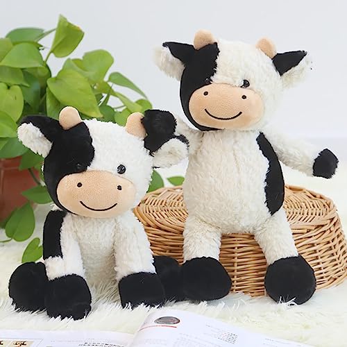 Trayosin Kuscheltier Kuh Plüschtier Super Weich Plüsch Niedliche Puppe Flauschiger Stofftier Kuh zum Spielen, Sammeln & Kuscheln für Jungen Mädchen (Stehend Kuh 30cm)