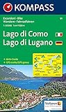 Kompass Karten, Lago di Como, Lago di Lugano: Wanderkarte mit Aktiv Guide dt. /ital. und Radrouten. GPS-genau. 1:50000 (KOMPASS Wanderkarte, Band 91)