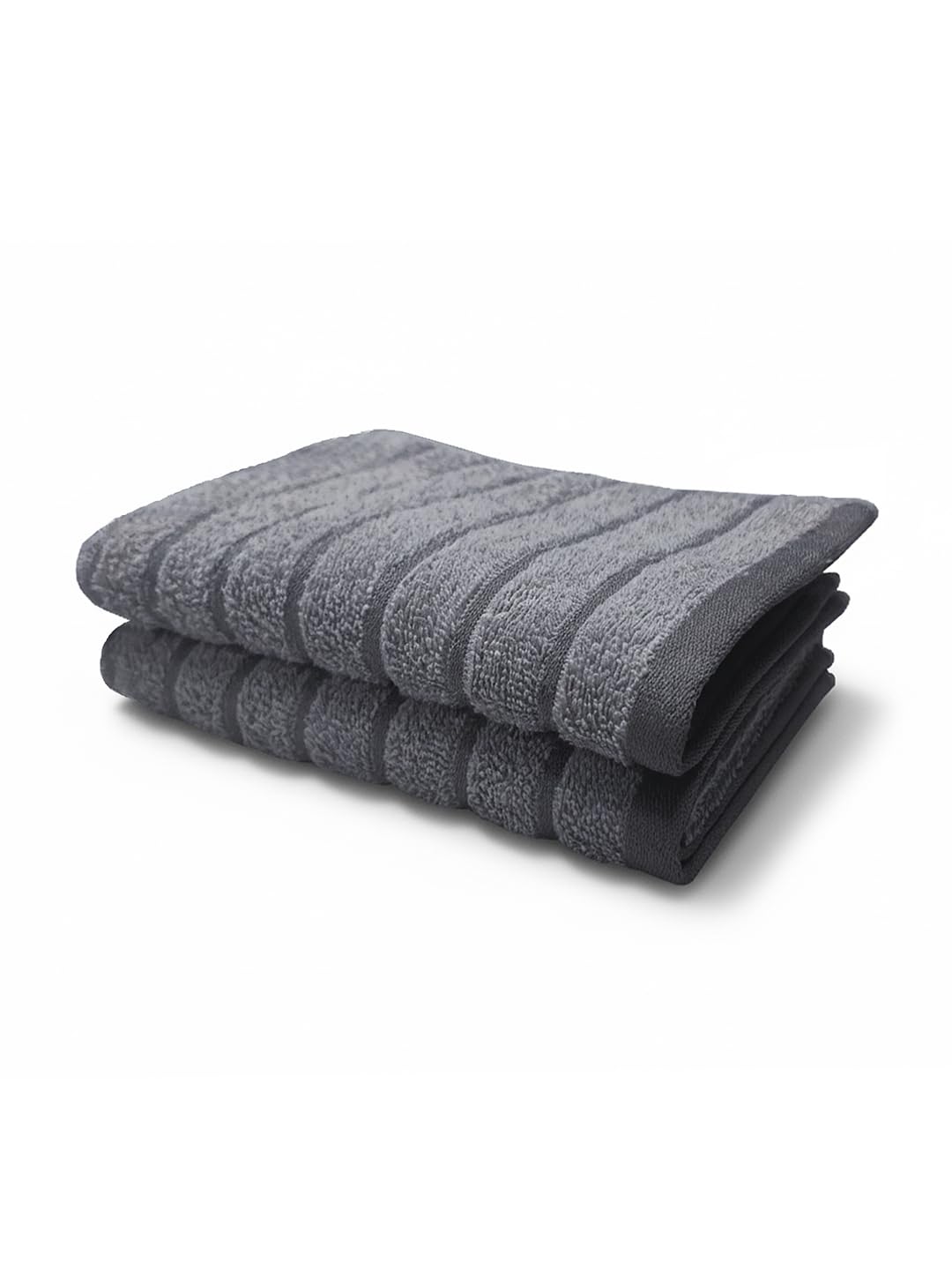 Nautica Quick Dry Towel -Gym Towel [2pc] (ridgeport) | 500 GSM l 12 x 36 inch | Quick Dry Fitness & Sports Towel for Gym, Yoga, Running & Training | Grey-image-1