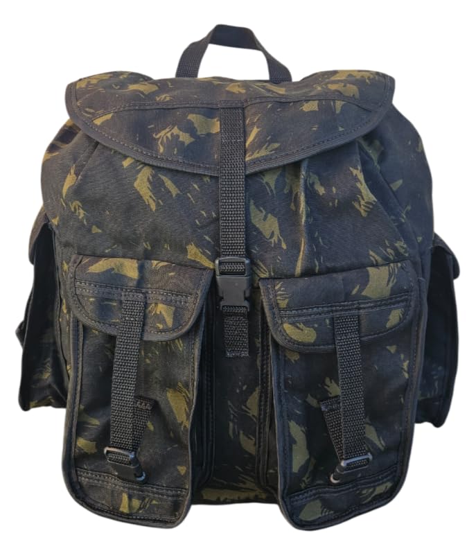 Mochila Tática Camuflada Em Lona Resistente Impermeável