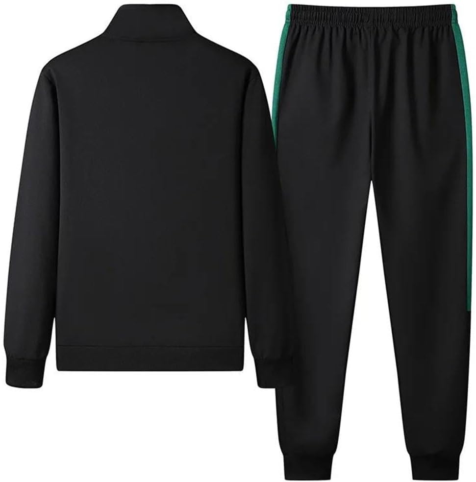 Men's 2 Piece Tracksuit Set Long Sleeve Top Straight Leg Pants Casual Sportswear for Running Jogging Workout Training