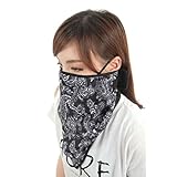 防寒フェイスマスク - バイク用 マジックテープ 耳フック 鼻高調整アーム付