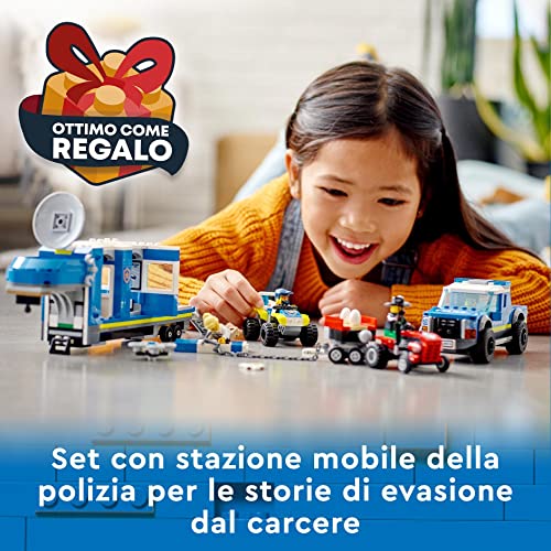 City Police Camion Centro di Comando della Polizia, ATV, Drone, 4 Minifigure e Trattore Giocattolo, Idea Regalo, Giochi per Bambina e Bambino 60315 - Lego - Immagine 2