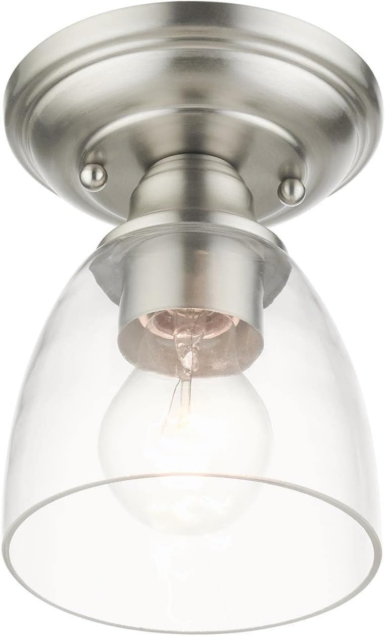 Montgomery - 1 Light Flush Mount in New Traditional Style - 5 Inches Wide by 7 Inches high-Brushed Nickel Finish