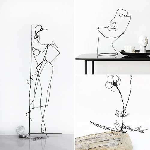 Miniatura 5 de Alambre de aluminio, calibre 16, 164 pies, alambre de metal flexible con carrete para fabricación de joyas artesanales (negro)