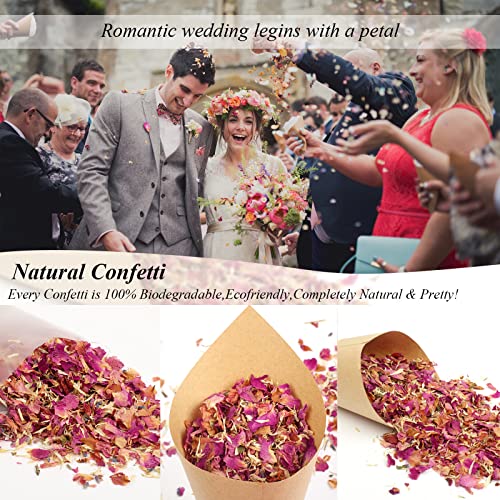 Annhao 14 confezioni Coriandoli Naturali Rose