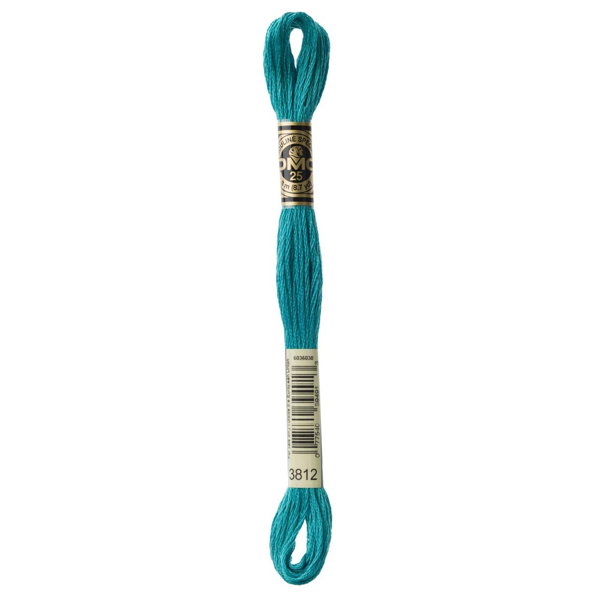 DMC Embroidery Floss Mouline Stranded Cotton Thread for Hand Embroidery and Sewing - Colour No: 3812-12 x 8m Skeins — image 1