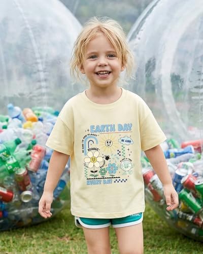 Boys Earth Shirt for Toddler Girls Kids Earth T-Shirts Tops Graphic Tee Short Sleeve 2-8Y — view 2