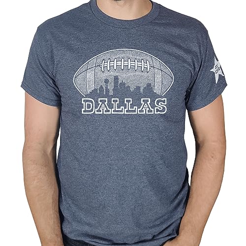 Skyline Football T-Shirt, Hand-Drawn, Made in USA