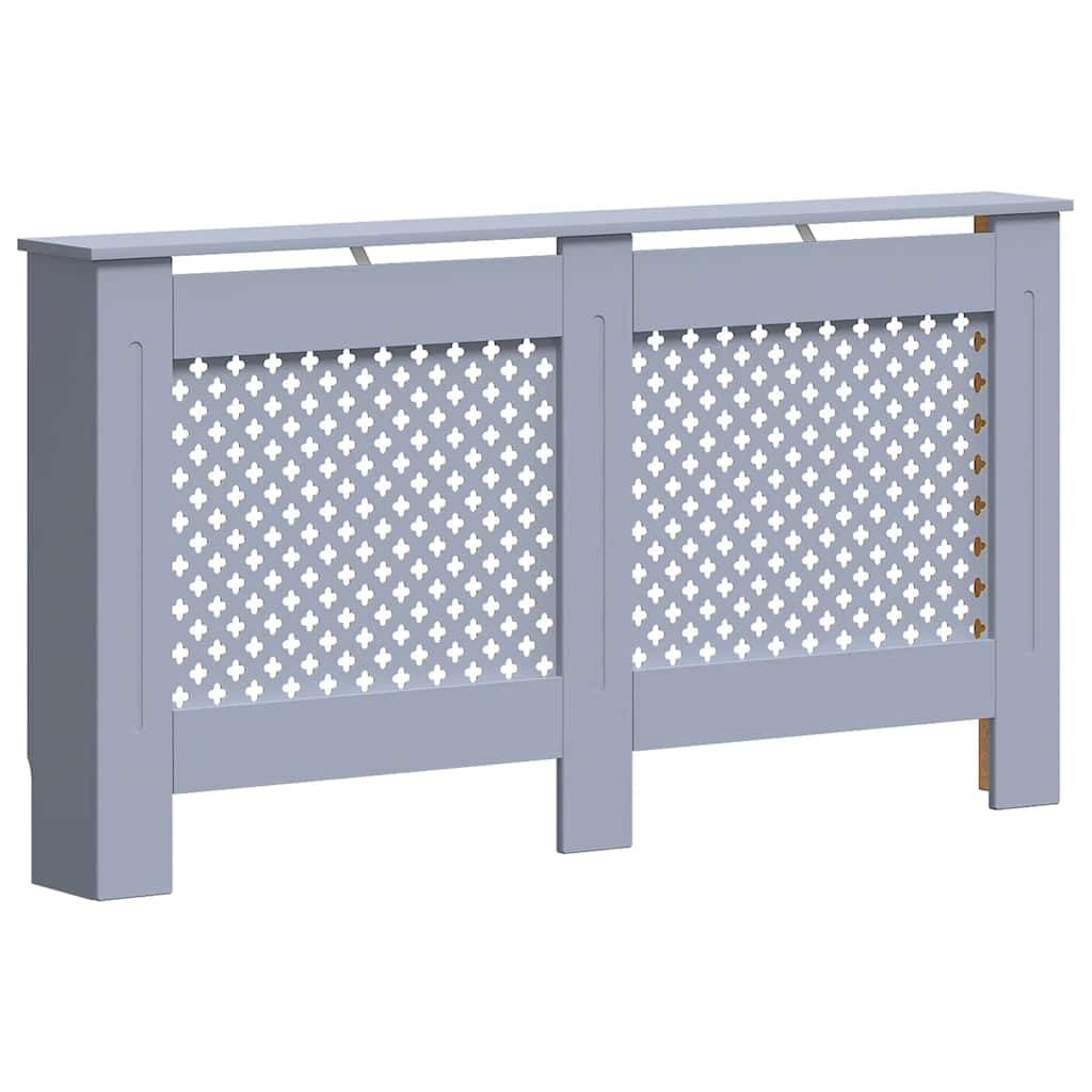 vidaXL - Modern Anthracite Radiator Cover Cabinet, Slatted Design, Spacious, MDF with Water-based Lacquer Finish, Easy Assembly, 152x19x81 cm — image 1