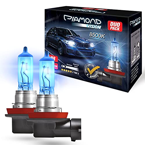 Diamond Vision 2x H8 12V 35W | Xenon Look | Halogen KFZ Autolampen | zweimal so langlebig | Duobox | E-Prüfzeichen | PGJ19-1