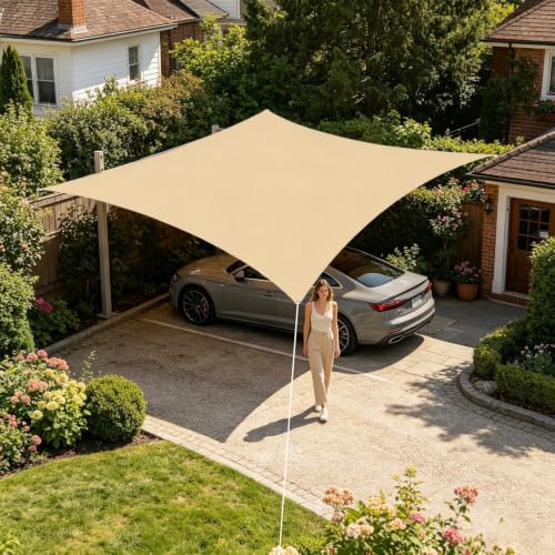 Toldo impermeable de sombra Oxford 420D rectangular para exterior y patio 3