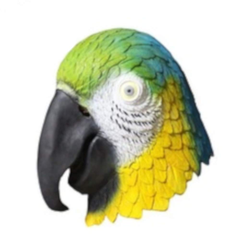 B-Creative Latex Full Head Overhead Animal Cosplay Masquerade Fancy Dress Up Carnival Mask (Parrot Mask)