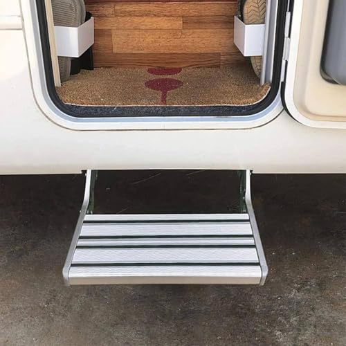 Escalones eléctricos para RV autoplegables de doble capa para evitar caídas 3