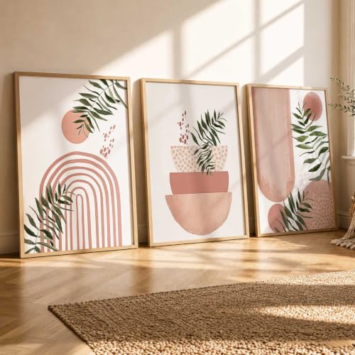 Image of kotart Painting Boho Wall Art Home Decoration Paintings With Frame For Living Room Bed Room Hotel Wall Decor Digital Reprint Set of 3 (10X13 inch)