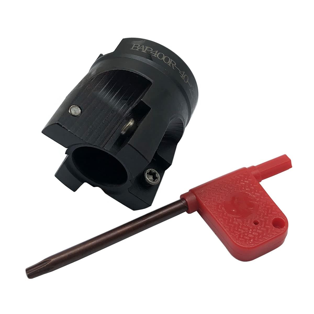 Planfräser 400R 40-22-4T 40 mm/1,57 Zoll Schaftfräser, Schalenfräser APMT1604 Hartmetalleinsätze und T15 Schraubenschlüssel, FMB22 Schaft-Planfräsdorn (BAP400R 40-22-4T)