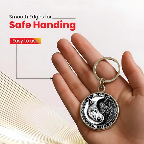 Image of MG | Protective Evil Eye /Spiritual Symbols /Om /Motivational Keychains | Double-Sided Metal Key Ring | Good Luck and devine Charm for Car, Bike, Home & Office