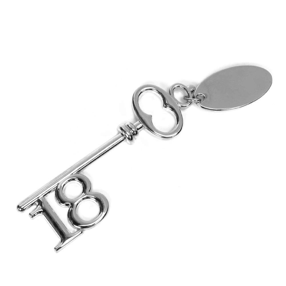 Rutherfords Gifts Personalised 18th Milestone Birthday Key - Engraved With A Message of Your Choosing