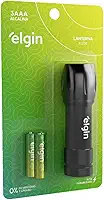 Lanterna de Bolso 9 leds Elgin 3 Pilhas Alcalinas AAA Comum Inclusas Preta