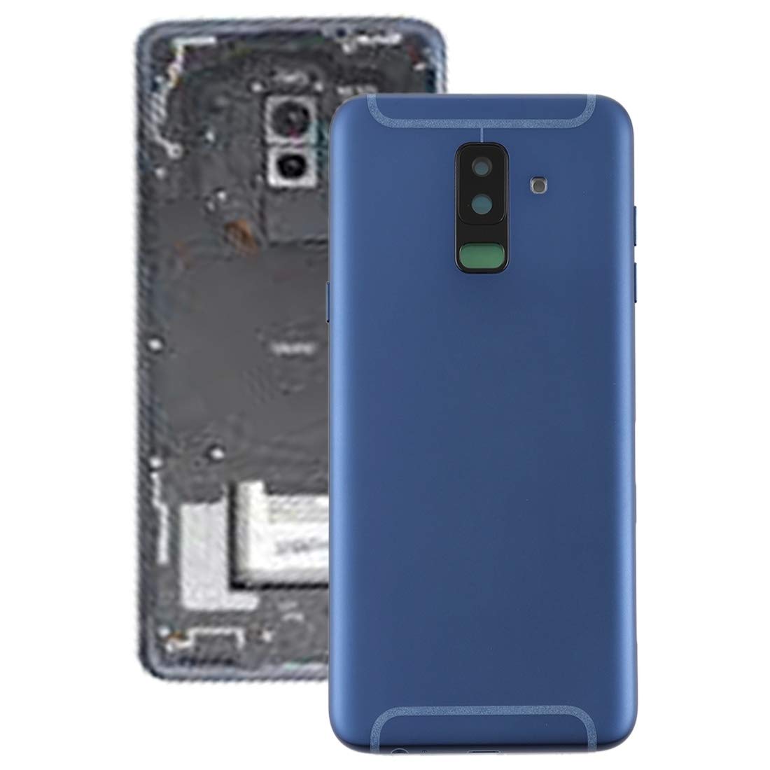 Pièce de rechange couverture arrière Galaxy A6+ 2018 bleue
