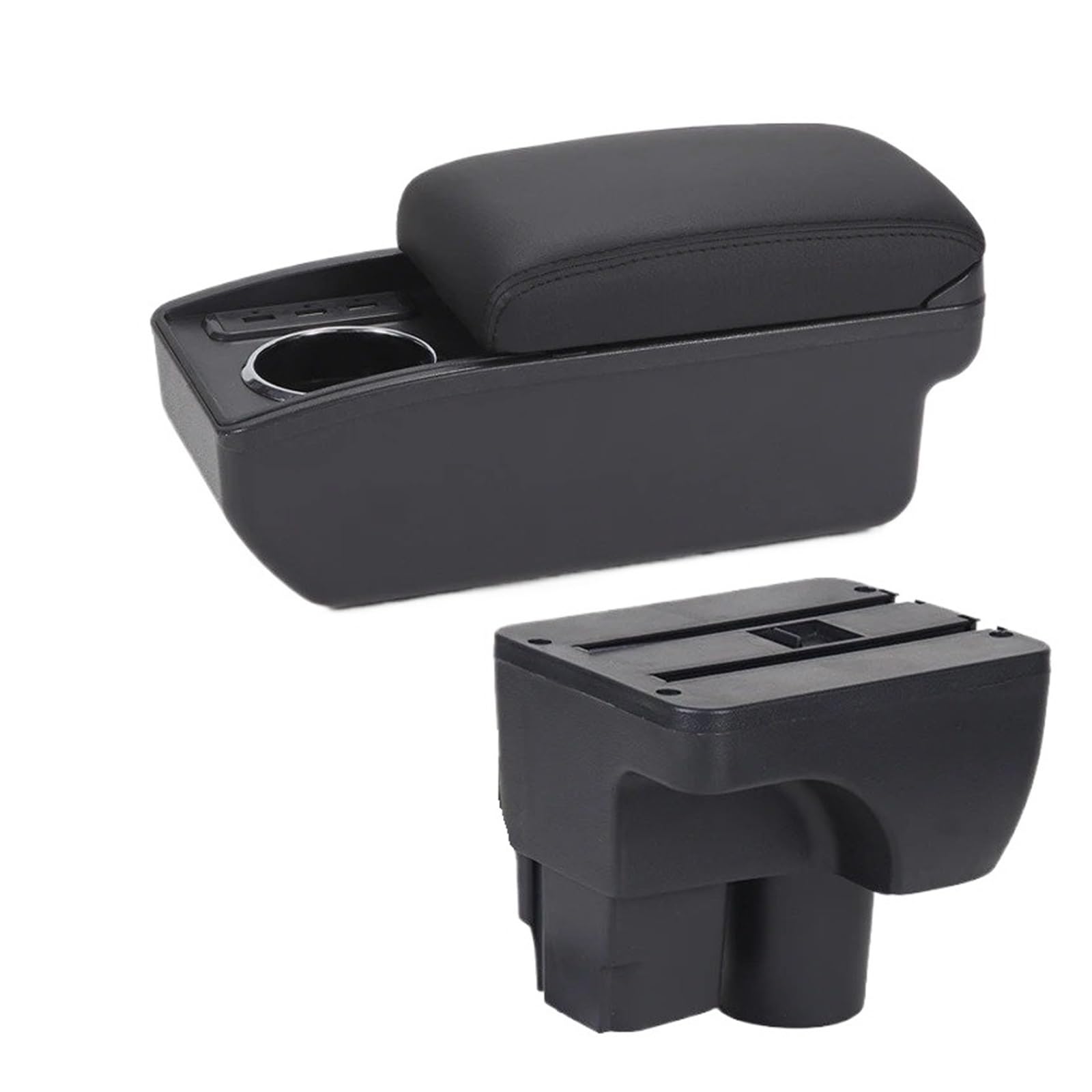 Hguvsjd Armrest Box For Chevrolet For Aveo For Sail 3 For III Armrest Retrofit Parts Storage Box Dedicated Accessories Car Armrests(B Black line 6USB)