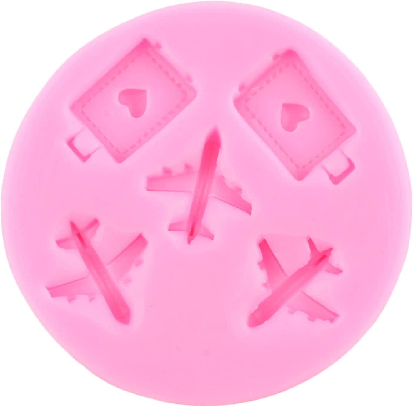Airplane Silicone Mold Travel Luggage Bag Fondant Molds