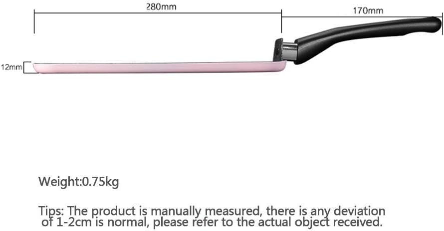 Kitchen Pots and Pans Nonstick Frying Pan Square Griddle Pan for Crepe, Pancake, Steak, Pizza, with Antiscalding Bakelite Handle Frying Pan,Pink