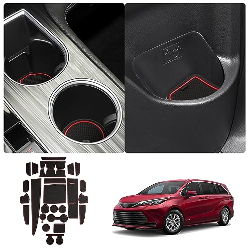 Tapetes para portavasos consola central Toyota Sienna 2024 miniatura 1