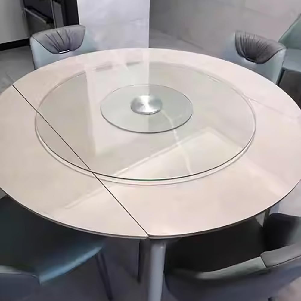 Plateau tournant en verre 360° pour table à manger et cuisine