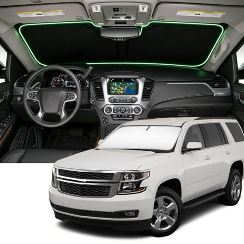 Windshield Sun Shade for Che-vrolet/Chevy Tahoe 2015-2020 Compatible Accessories-4 Layers Custom Fit...