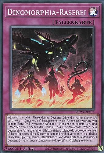 Dinomorphia-Raserei MP23-DE107 Super Rare Deutsch Near Mint 1. Auflage - 25th Anniversary Tin: Dueling Heroes Mega Pack - mit ReCollectibles-Versandschutz - für Yu-Gi-Oh!