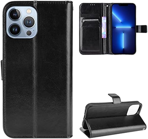 Miniatura 1 de Wallet Folio Case for XIAOMI REDMI K40, Premium PU Leather Slim Fit Cover for REDMI K40, 3 Card Slots, Feel Good, Black