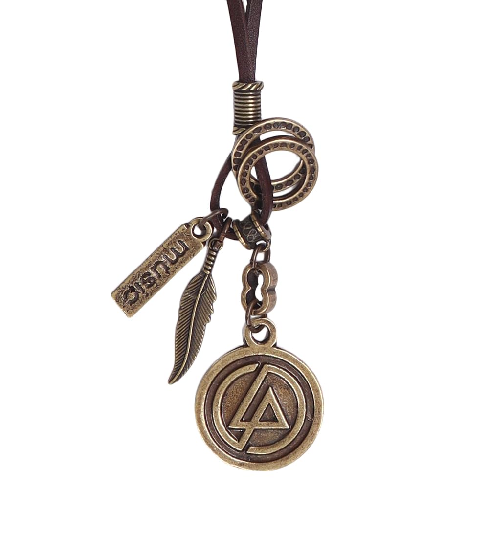 Music Legends necklace, genuine leather cord Surfer jewelry for Men & Women