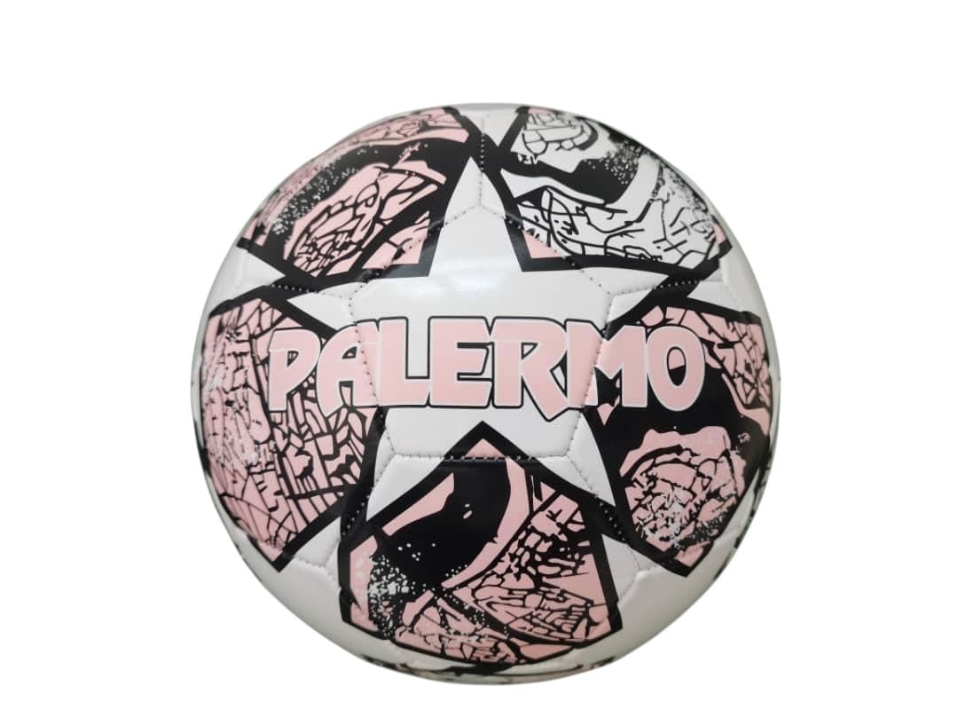 Generico Pallone con i colori Rosanero del Palermo + una borraccia bianca in alluminio e sacca in nylon in ceramica con stampa dei colori della tua squadra del cuore tifoso regalo