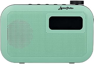 ByronStatics Portable DAB/FB Digital Radio with 20 Preset Stations, LCD Display with Backlight, Dual Alarm Clock & 3.5mm Headphone Input, External Adaptor - Black