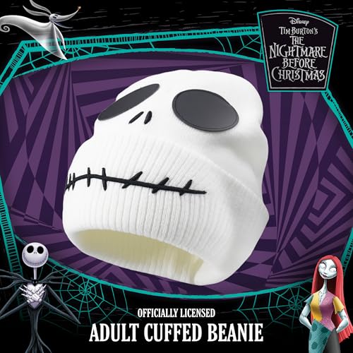 Image of Disney Nightmare Before Christmas Jack Skellington Cuffed Beanie Hat