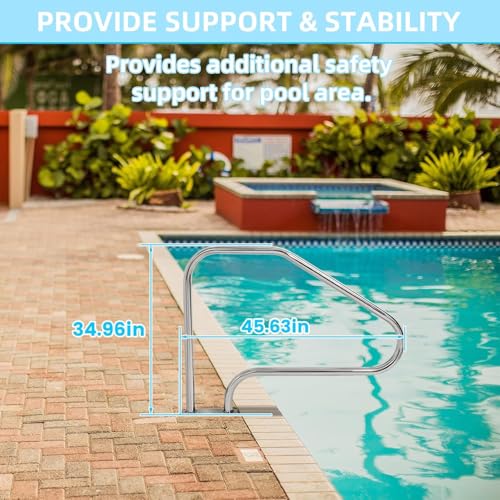 Barandal para piscina universal KUAFU acero inoxidable miniatura 6