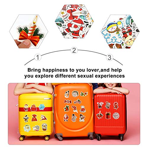 Toyvian 50 Folhas Adesivos de Natal Adesivos de Presente para Garrafas de Ãgua Adesivos de Vinil à P