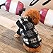 Produktbild Peanutaod Hund Hoodie Haustier Plaid Polo Kleidung Shirt T-Shirt Pullover Boden Shirt Cat Puppy Grid Adorable Halloween Weihnachten Kostüme - Schwarz - L