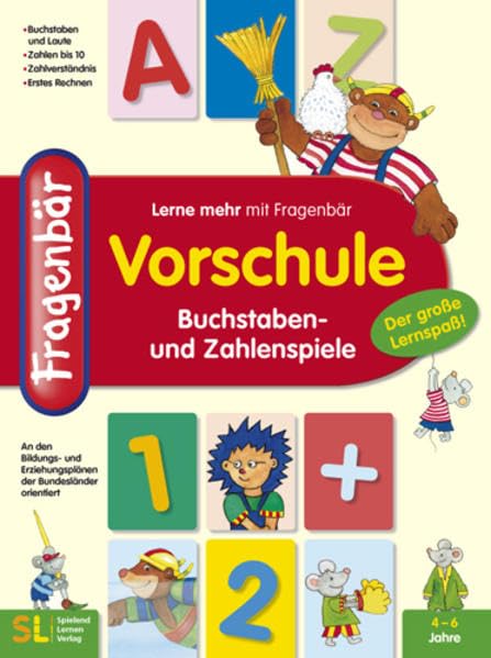 Fragenbär Vorschule: Buchstaben- und Zahlenspiele (Lerne mehr mit Fragenbär)