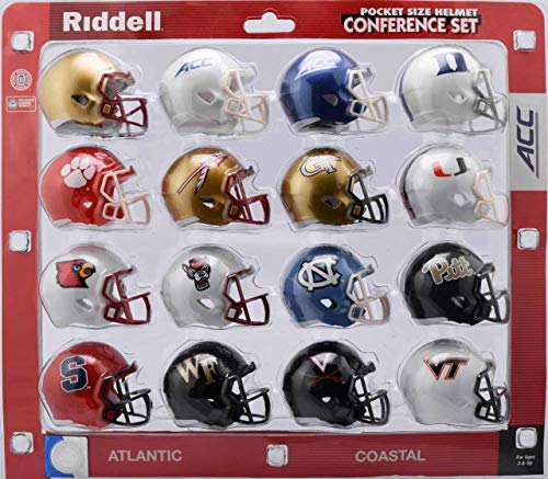 Riddell NCAA Acc Helmet Pocket ProACC Conference Set Pocket Pro Speed Style 2018, Team Colors, One Size Riddell NCAA Acc Helmet Pocket ProACC Conference Set Pocket Pro Speed Style 2018, Team Colors, One Size