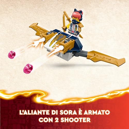NINJAGO Cingolato del Team Ninja, Veicolo Giocattolo 4 in 1 con 2 Moto, Aliante e Macchina Fuoristrada da Costruire, Giochi d'Avventura per Bambini e Bambine da 9 Anni con 6 Minifigure 71820 - Lego - Immagine 4